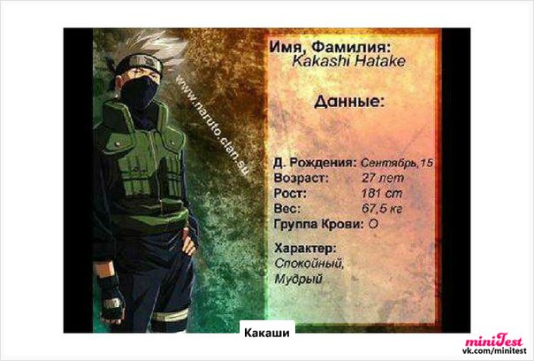 все персонажи из наруто список рок